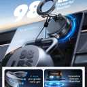 Pro Vacuum Magnetic Car Phone Holder for Magsafe 98+ LBS Strong Suction Cup Phone Mount for Car Dashboard Windshield Screen 360 Adjustable & Foldable Cell Phone Car Mount for iPhone & Android
