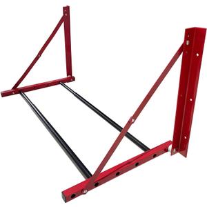 ROBLOCK Folding Tire Wheel Rack Wall Mount Multi-Tire Spare Carriers Garage (32"-48") x 22" x 22", Red