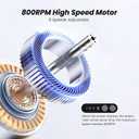 Cordless Electric Foot Callus Remover, 2-in-1 Rechargeable Callus Remover & Nail Polisher, 6 Speeds with 40 Sanding Heads, 1200mAh Long-Lasting Battery, Ergonomic Handle for Home & Travel Use