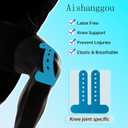 10 PCS Precut Kinesiology Tape for Knees, Knee Support Tape, Athletic Tape,Long-Lasting Support for Running and Fitness Exercises (Blue Color)