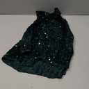 WUPIOS 36Inch Emerald Green Christmas Tree Skirt Sparkly Xmas Tree Skirt Cover Unique Sequence Xmas Tree Collar for Artificial Trees Halloween Tree Carpet for Christmas Home Indoor Outdoor Party Decor