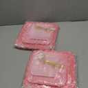 Lallisa 2 Pack Scalloped Cupcake Stand Dessert Plates Plastic Square Tiered Serving Stand Display Tower for Wedding, Birthday Party, Tea Party and Baby Shower(Pink Gradient)