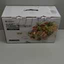 5-Pack Borosilicate Glass Containers with Tempered Lids, 35.2oz/4.4 Cup Airtight Meal Prep Set, Microwave/Freezer Safe (Blue)