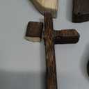 Empty Tomb Easter Scene and Cross Decorations, Wooden He Is Risen Easter Resurrection Nativity Scene Cross Jesus Tiered Tray for Christian Religious Home Table Mantel Shelf Office Farmhouse