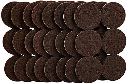 SoftTouch 60Pack Heavy Duty 1.5" Felt Furniture Pads – Self-Adhesive Floor Protectors for Hardwood, Tile, Laminate – Scratch & Noise Reduction for Chairs, Tables, Couches – Brown