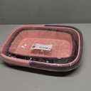 Foot Bath Collapsible Foot Soak Tub, Beinilai Collapsible Foot Bath Basin, Multifunction Plastic Basin with Handles, Foot Tub for Soaking Feet-Pink (1 Pack)