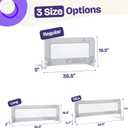 ComfyBumpy 1-Pack Bed Rail for Toddlers 35.5" L x 19.5" H | Toddler Bed Rails for Twin, Full & Toddler Bed Size | Swing Down Bed Rail Guard | Baby Bed Side Rail for Kids | Gray