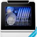 EUHOMY Countertop Dishwasher Portable, 8 Programs with 5L Tank, Black, 40dB