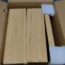 Stack Bamboo Drawer Organizer Set of 5, Kitchen Utensil, Flatware & Silverware Organizer-Wood Laminated Stackable for Kitchen, Bedroom, 13.4''x4.5''*2+10.2''x3.3''*2+10.2''x6.7''*1