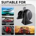 FARBIN Horns Auto Horn 12V Car Horn Loud Dual-Tone Waterproof Electric Snail Horns Kit Universal for Any 12V Vehicles Black (Black Horn, 12v)