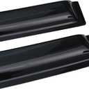 Lightronic Extra Durable Outside-Mount Auto Vent Window Visor, Fits 2021-2025 Jeep Grand Cherokee L (7-Seats), UV Protection Rain Guard, Original Wind Deflector, No-Drilling Install, Smoke, 4-Pcs