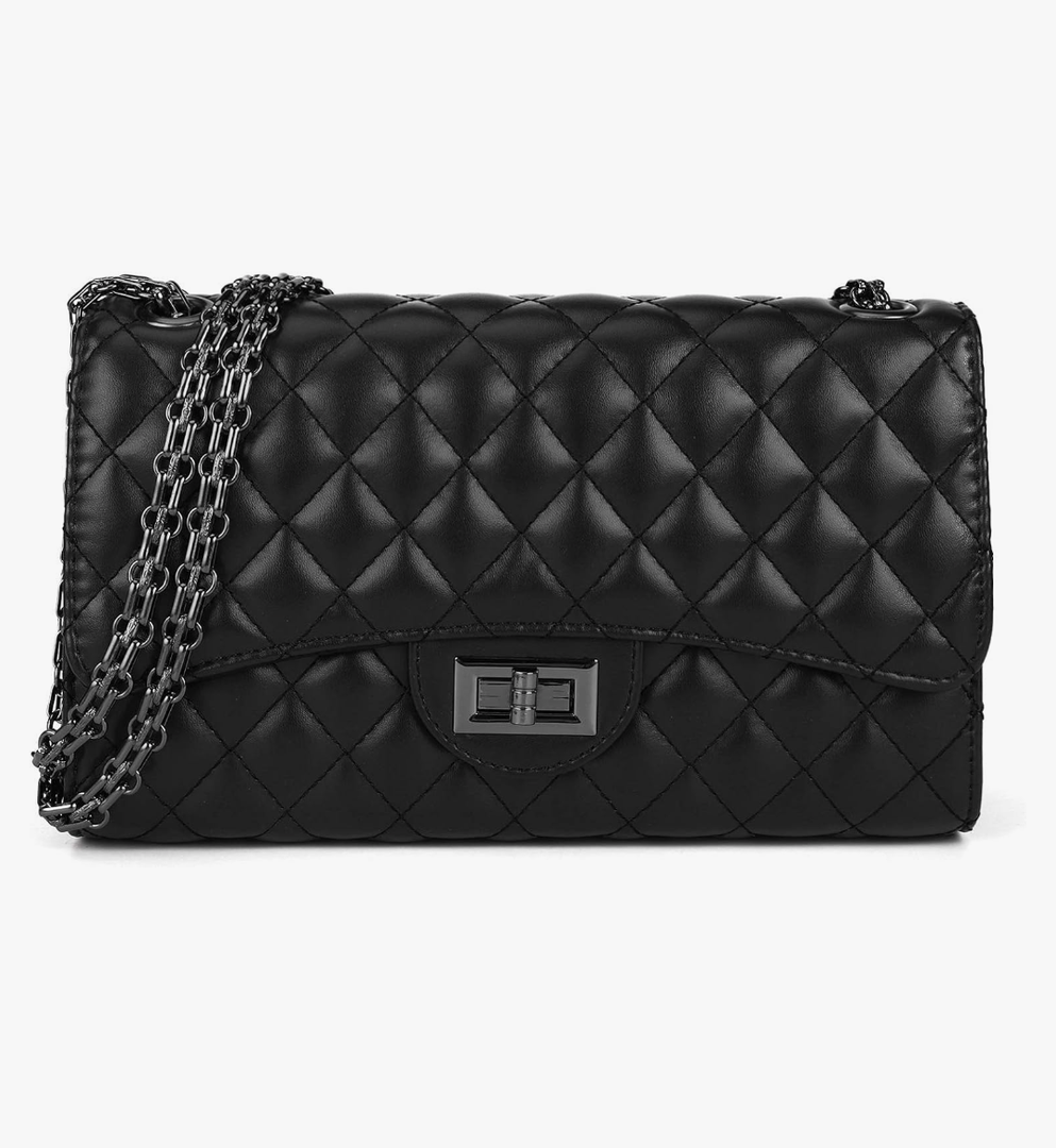 Gladdon Quilted Crossbody Purse for Women Trendy Ladies Shoulder Bag with Chain Designer Purses