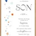 Son Birthday Card, Birthday Cards Gifts for Son from Mom Dad Parents, 8 x 5.3 inches