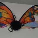 Fairy Wings for Adults Women - Butterfly Wings Fairy Costume for Dress Up Fantasy Renaissance Renfaire Cosplay (Orange)