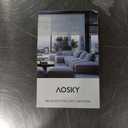 AOSKY Blackout Roller Shades Cordless Blinds for Windows, Free-Stop Shades with Valance, Thermal Insulated Fabric, UV Protection, Blinds for Home and Office (59" W x 72" H, Linen Beige