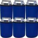 TahoeBay Premium Can Sleeves - 5mm Thick Neoprene Beer Coolies for Cans - Blank Drink Coolers (Navy Blue) 6 Pieces