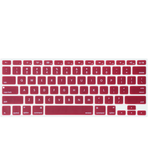 MOSISO Silicone Keyboard Cover Compatible with MacBook Air 13 inch A1466 A1369 2010-2017&Compatible with MacBook Pro 13/15 inch (with/Without Retina Display, 2015 or Older Version), Wine Red