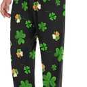 Men's Breathable Pajama Pant Sleep Lounge Bottom Straight-Fit Pj Pant with Pockets (XL)