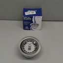 Highcraft 9737 Double Cup Kitchen Sink (3-1/2 Inch) Stainless Steel Drain Assembly with Strainer Basket and Rubber Stopper