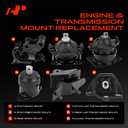 A-Premium Engine Motor Mount and Transmission Mount Kit Compatible with Acura TSX 2004 2005 2006 2007 2008 2.4L, Manual Transmission, 6-PC Set, Replace# 50860SDAA12