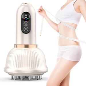 Lymphatic Drainage Massager & Anti-Cellulite Tool - Body Sculpting Machine with Microcurrent, Light, Heat & Vibration for Legs, Arms, Belly | Reduces Stretch Marks & Cellulite (White)