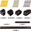 LyPrem 17Ft Mini Split Line Set Cover 5" PVC Line Cover Kit for Mini Split and Central Air Conditioner & Heat Pump(Brown)