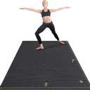 GXMMAT Large Yoga Mat 6'x4'/6'x6'/7'x5'(7mm/9mm), Extra Thick Workout Mats for Home Gym Flooring,Ultra Comfortable Non-Slip Quick Resilient Barefoot Wide Exercise Mat for Pilates,Stretching,Meditation