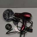 Infiniti PRO CONAIR Hair Dryer with Diffuser, Professional AC Motor, Tourmaline Ceramic Technology Blow Dryer, Includes Concentrator and Blowout Brush Burgundy