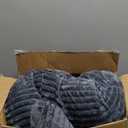 MIJIMO Gaming Crochet Pillow for Lap Support Lap Desk Pillow Setting in Bed or Sofa, U-Shaped Arm Pillows for Adults,Reading Pillow for Gaming, Working, Writing in Bed Couch Floor Grey