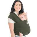 KeaBabies Baby Wrap Carrier - All in 1 Original Baby Carrier Newborn to Toddler Sling, Easy to Wear, Hands Free Bonding, Lightweight, Breathable Infant Wraps (Forest)