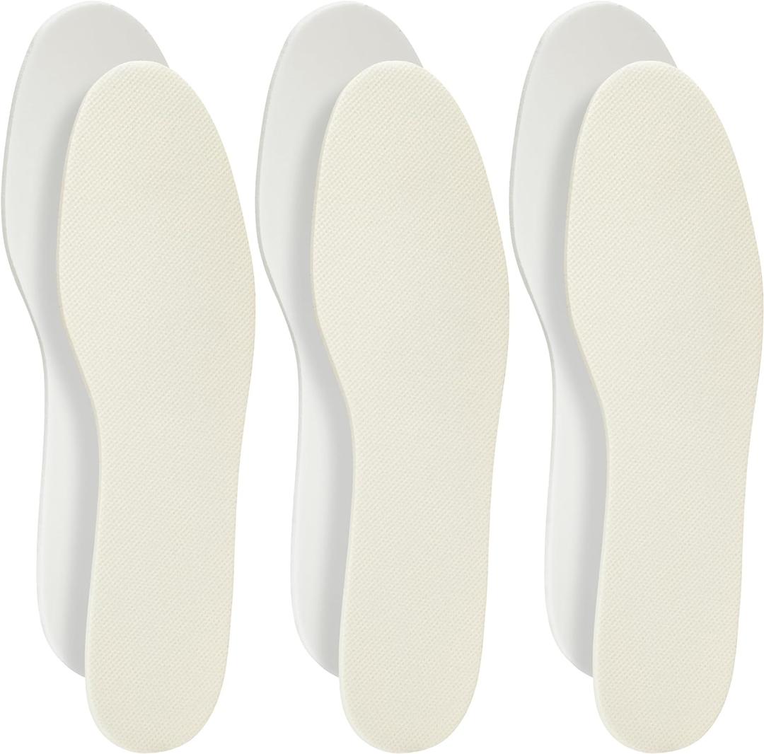 Comfwalk Shoe Filler Insert - Full Length Daily Latex Foam Shoe Inserts, Shoe Insoles for Shoes That are Too Big, 3 Pairs (EU 40, US Women 10 Men 7)