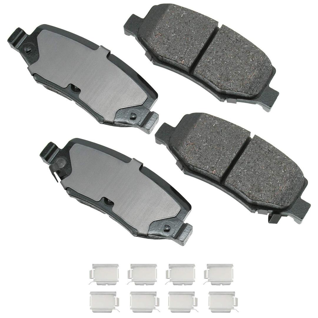 Akebono Ultra-Premium Ceramic Rear Disc Brake Pads, GREY
