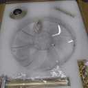 20" Gold Fandelier Ceiling Fan with Light,Gold Crystal Chandelier Ceiling Fans with Lights and Remote Control,Mid-Century Modern Caged with 6 Speeds for Living Room Bedroom Nursery