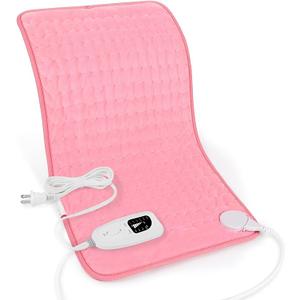 Deepsoon Heating Pad,Electric Heating Pads for Back,Neck,Abdomen,Moist Heating Pad for Shoulder,Knee,Arms,Legs,Dry/Moist Heat & Auto Shut Off,Christmas Gifts for Men and Women,BabyPink,24x12 Inch