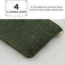 Bedsure Green Comforter Set Queen - Soft Bedding for All Seasons, Cationic Dyed Bed Set, 3 Pieces, 1 Queen Size Comforter (90"x90") and 2 Pillow Shams (20"x26"+2")