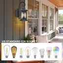 Porch Lights Outdoor, Outdoor Wall Light Fixtures, Waterproof Exterior Lighting Fixtures with Clear Glass Shade, Black Outside Sconce Lights for House, Garager (13.5inch,Bulb Not Included)