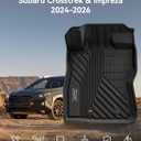 3W Floor Mats for 2026 2025 2024 Subaru Crosstrek & Impreza(Not for Crosstrek Hybrid), All Weather TPE Custom Fit Guard Durable Floor Liners for Subaru Crosstrek & Impreza, Car Accessories