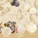 Asee'm 3pcs Cheesecloth Table Runner 120 Inches Long Beige Boho Gauze Cheese Cloth Runner 10FT Rustic Sheer Table Runners for Christmas Wedding Party Baby Shower Spring Easter Decoration