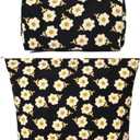 SOIDRAM 2 Pieces Flower Makeup Bag Large Cosmetic Bag Capacity Canvas Mix Travel Toiletry Bag Organizer Cute Makeup Brushes Aesthetic Accessories Storage Bag for Women, Flower Mix Black