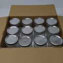 Amzcku 32oz Vintage Mason Jars with Lids, Wide Mouth Quart Canning Jar 12 Pack