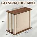 Couch Corner Cat Scratcher Side Table, Couch Protector from Cat Claws | Couch End Table with Sisal Scratching Posts & Panel, Heavy Duty Base, Sofa Corner Furniture Protector, Walnut Left, 27.7"L x 15.9"W x 24.2"H 