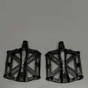 Aluminium CNC Bike Pedals 9/16", Lightweight Mountain Road Bike Pedal with 16 Anti-Skid Pins Bicycle Pedals for MTB BMX (Black)