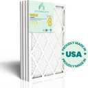 Accumulair Gold 22x22x1 MERV 8 HVAC Air Filter (4-Pack) | Replacement Air Filter for AC and Furnace | Made in USA | Actual Size 21.75 x 21.75 x 0.75