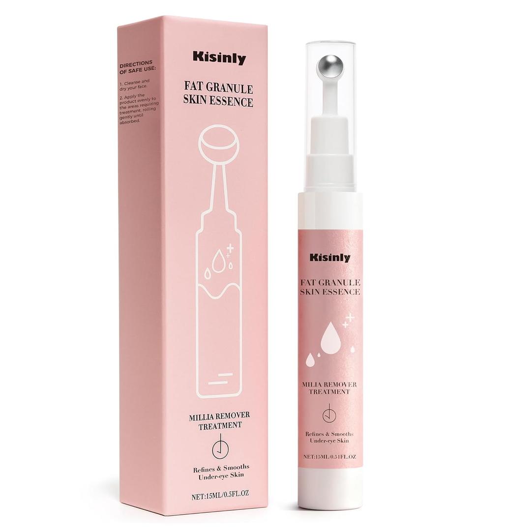 Kisinly Milia Remover for Eye & Face, Milia Spot Treatment Serum with Salicylic Acid,Milia Acne Cream