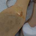 ISNOM Womens Mesh Kitten Heels Sandals Square Toe Ankle Buckle Strap Low Heels Comfort Summer Dress Shoes, 6