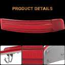 Rear Bumper Reflector Passenger Side Red Reflector Compatible with Mercedes Benz GL550 GL320 GL450 2007 2008 2009 1648201274 Right