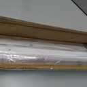 Cordless Vinyl Mini L Blinds 42" W x 48" H, 1" Slat White Horizontal Windows L Blind for Door, Shades, Camper, Light Filtering, Interiors, Arrive 1/2 Inch Narrower Indoor