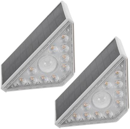 Happyyami 2pcs Solar Step Lights Led for Outdoor Stairs Garden Patio and Porch Easy Installation and for All Weather 2 Pcs