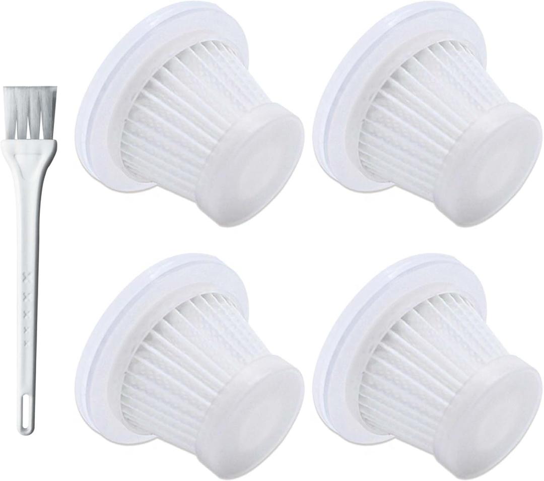 4 Pack Car Vacuum Filter Replacement Compatible with KMM Handheld Car Vacuum Cleaner, Model LT-117C, Washable Filter for Car, Home, Office, PetOnly for KMM LT-117C Vacuum Cleaner