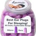 Homie Foam Earplugs for Sleeping, 60 Pair - 33dB Highest NRR, Comfortable Ear Plugs for Sleeping, Snoring, Travel, Concerts, Studying, Loud Noise, Work (Violet), 60 Count (Pack of 1)